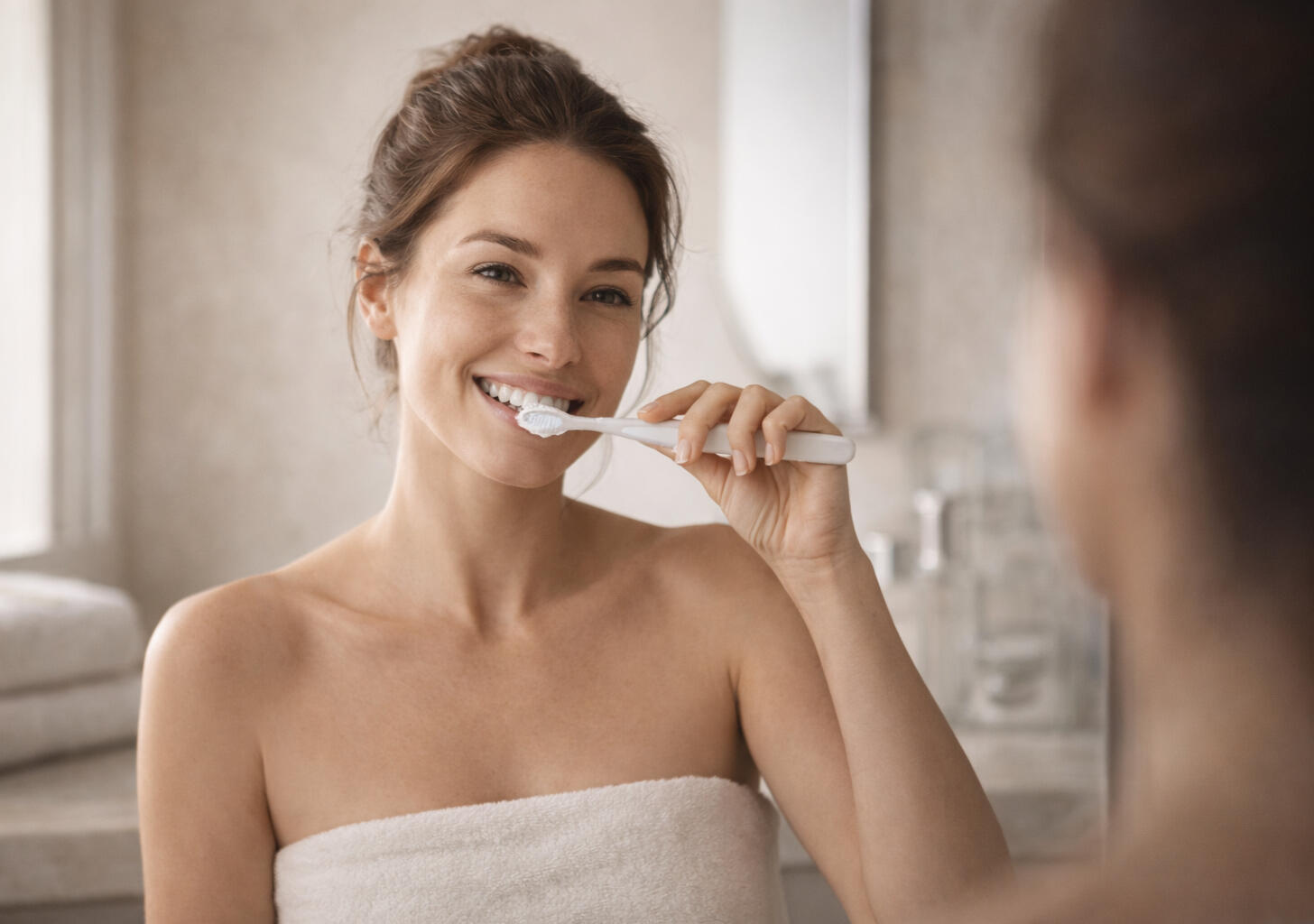 Daily oral care routine with PRLY premium toothpaste